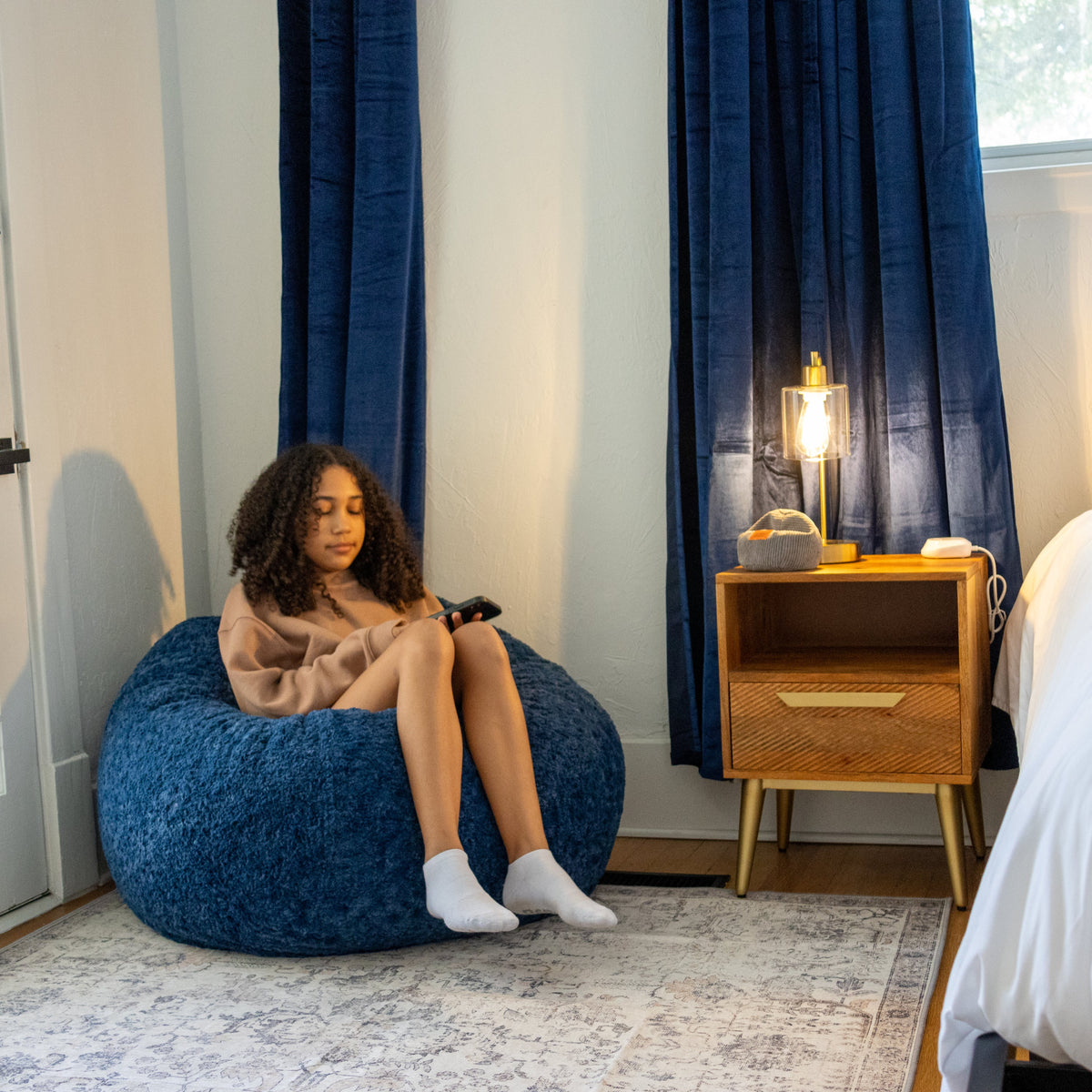 Pouf Enfant Fausse Fourrure