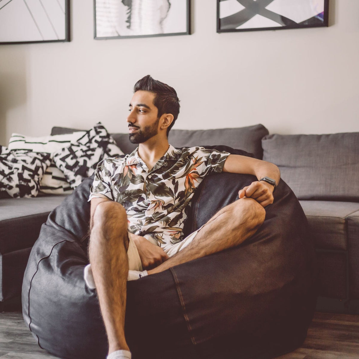 Pouf Faux Cuir