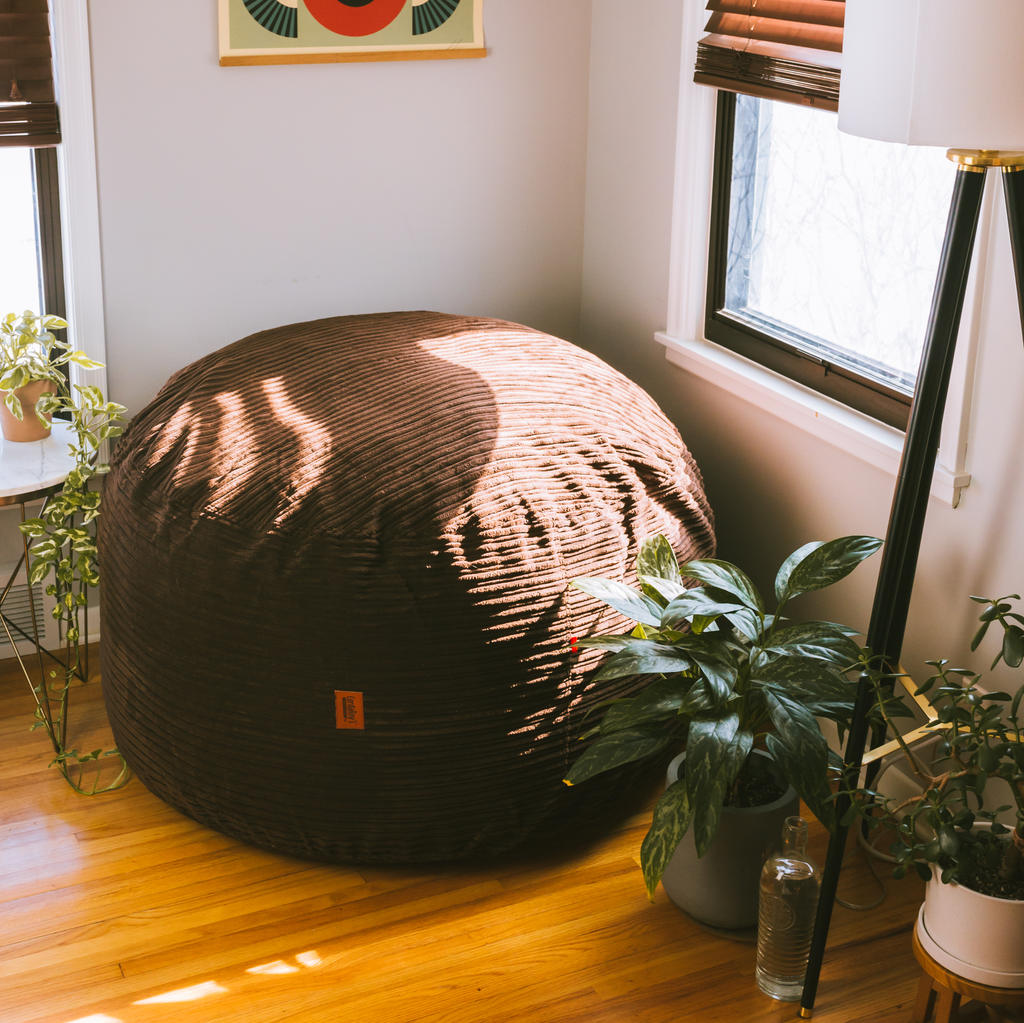Pouf Velour Côtelé